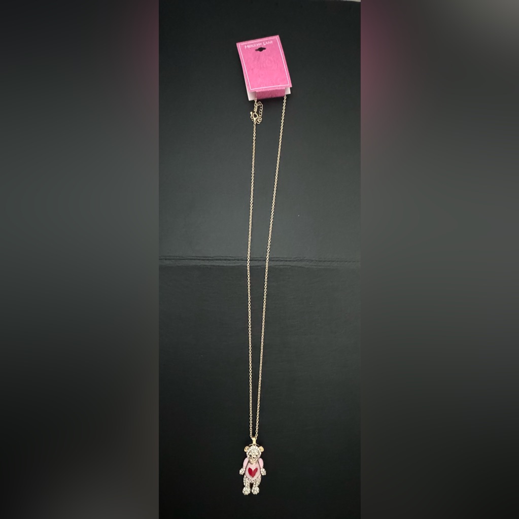 Long Teddy Bear Love Necklace